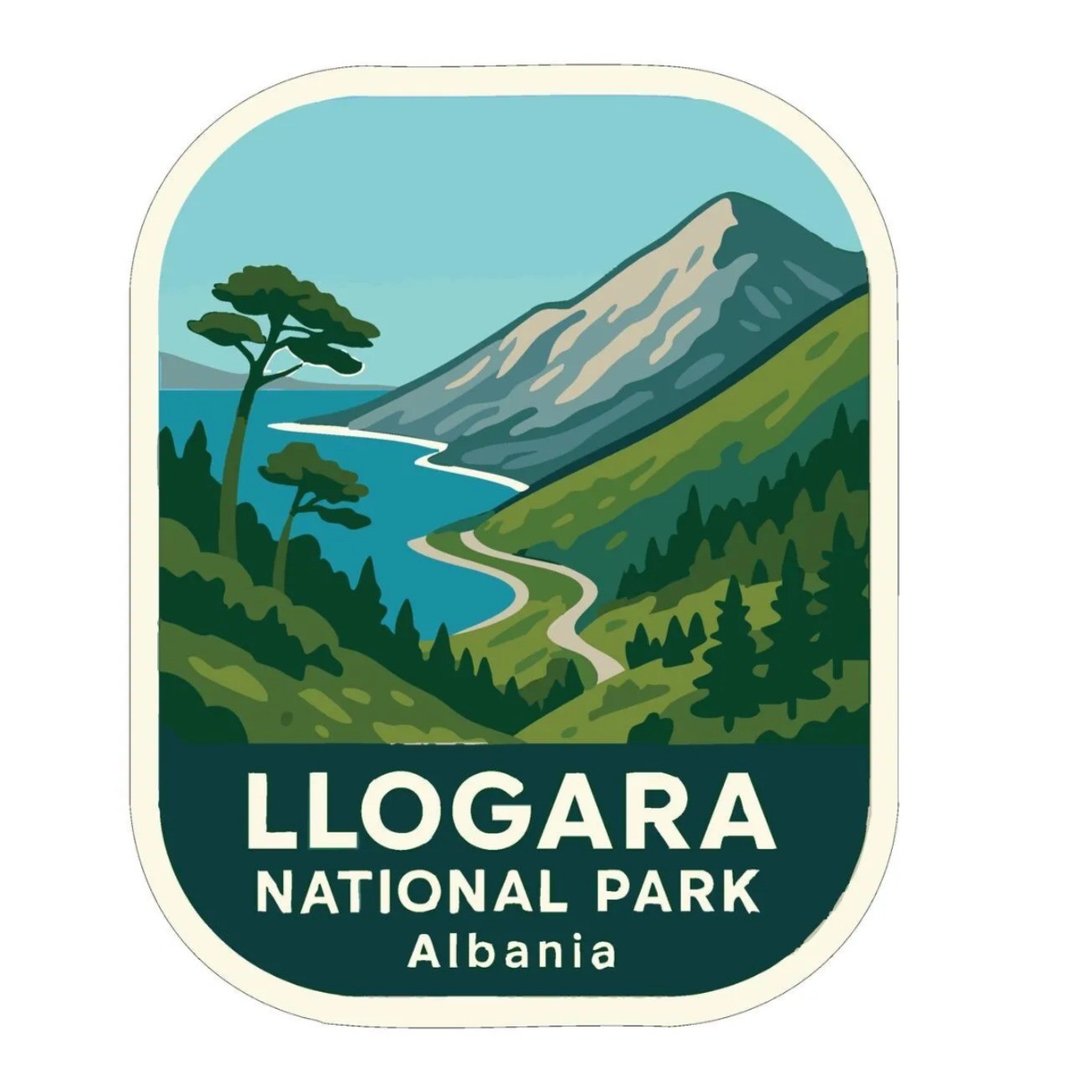 Llogara Albania Iron On Heat Transfer Vinyl HTV Die-Cut World National Parks