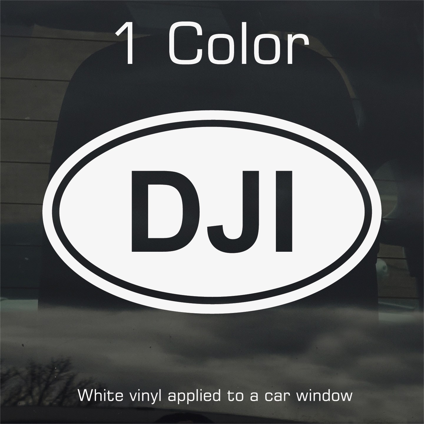 Djibouti DJI Oval Country Code Vinyl Decal Sticker for Car Window Laptop & Gifts