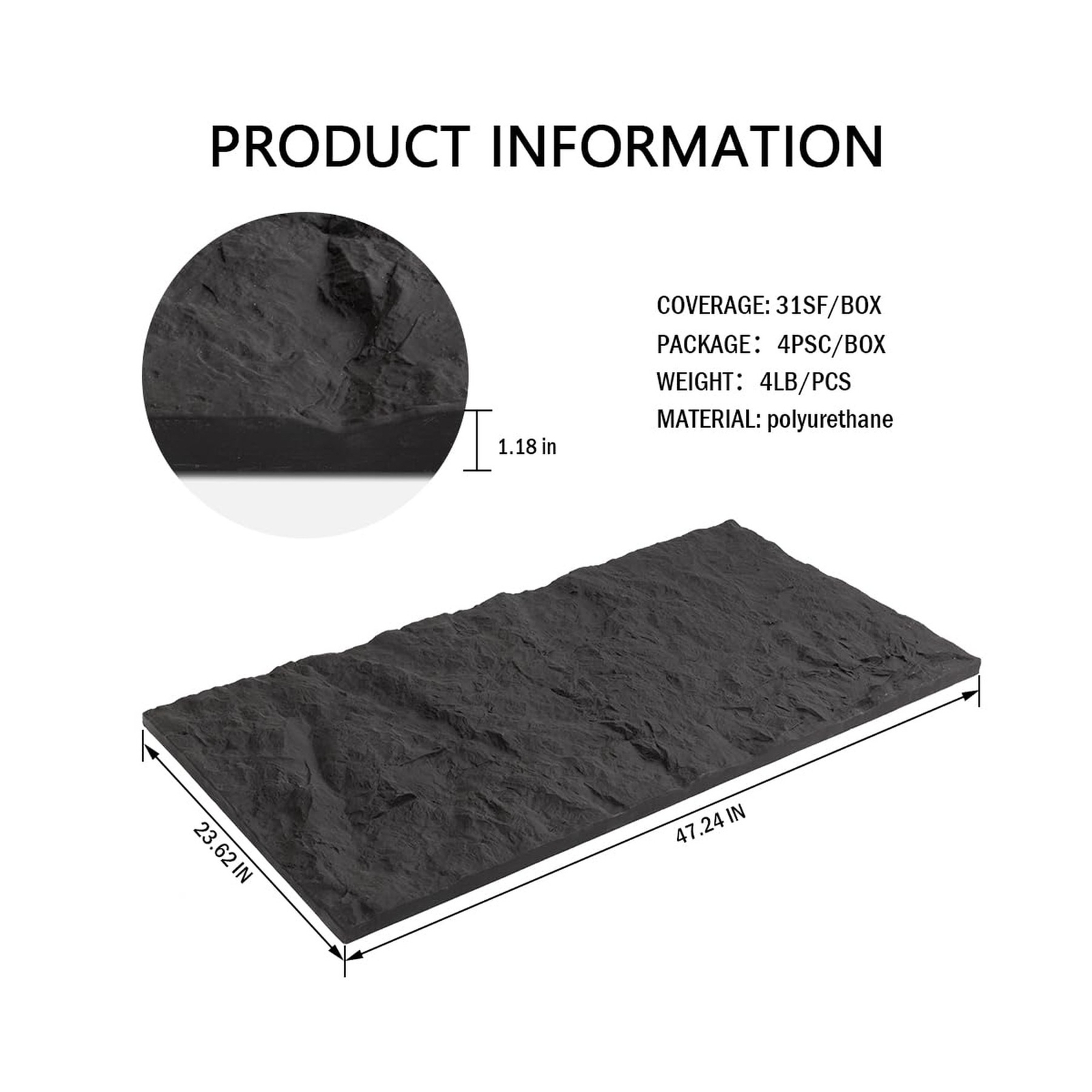 4PCS PU Stone Wall Panels|3D Wall Panels|Wall Panels for Interior Wall Decor|…