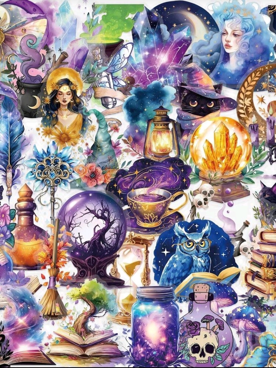 25 Pcs Retro Magic Planet High Def Artwork Vinyl Stickers Waterproof