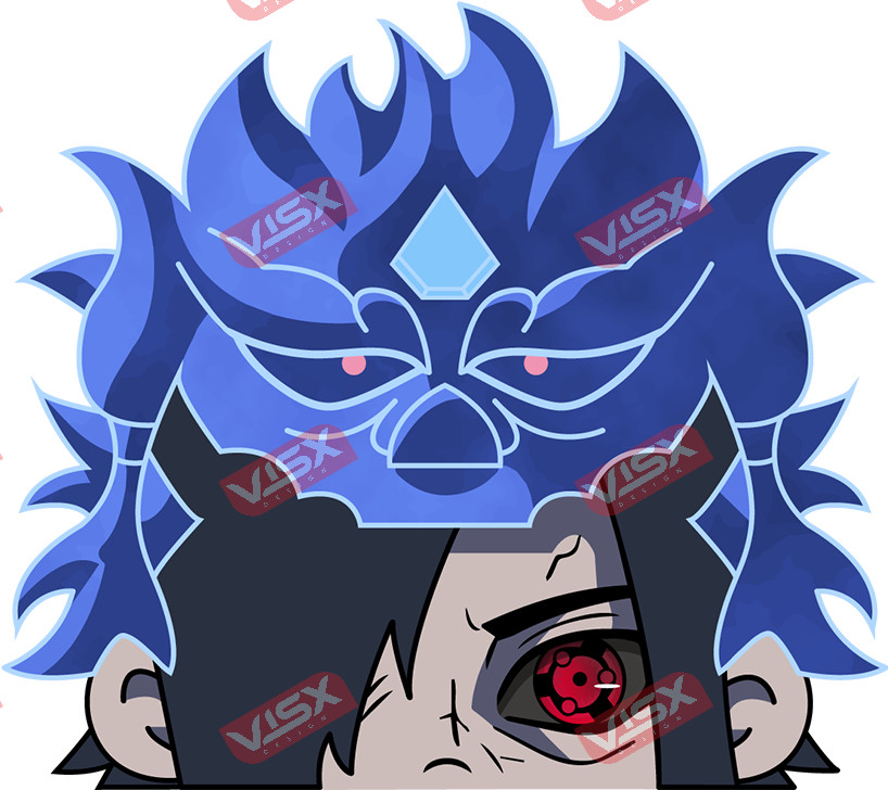 Sasuke Uchiha Peeker Anime Bumper Sticker Decal Naruto Shippuden Car Vinyl