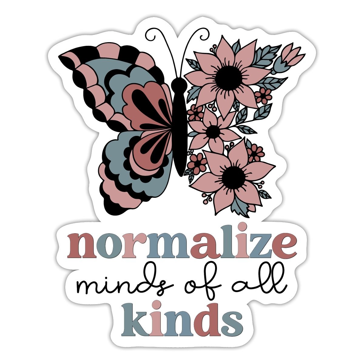 Autism Normalize Minds Of All Kinds Sticker, max. 4 x 4"