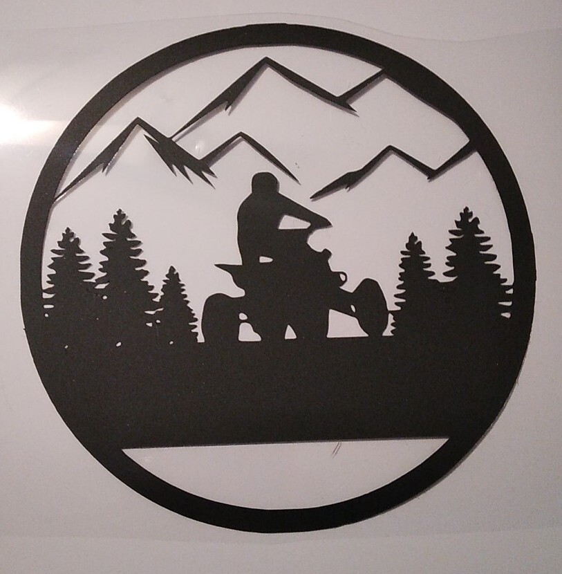 Atv Decal 4 Wheeler Mountains
