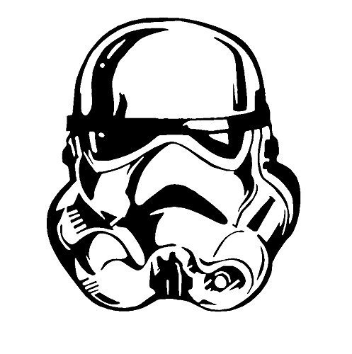 Star Wars Empire Stormtrooper Helmet, Black, 22" Die Cut Vinyl Decal wall room