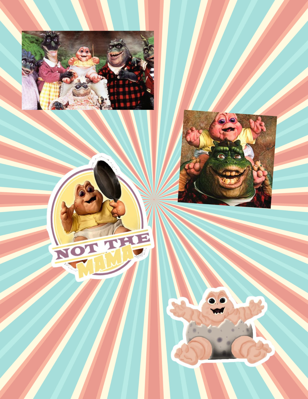 Dinosaurs Kids Tv Show 4pc Sticker Pack