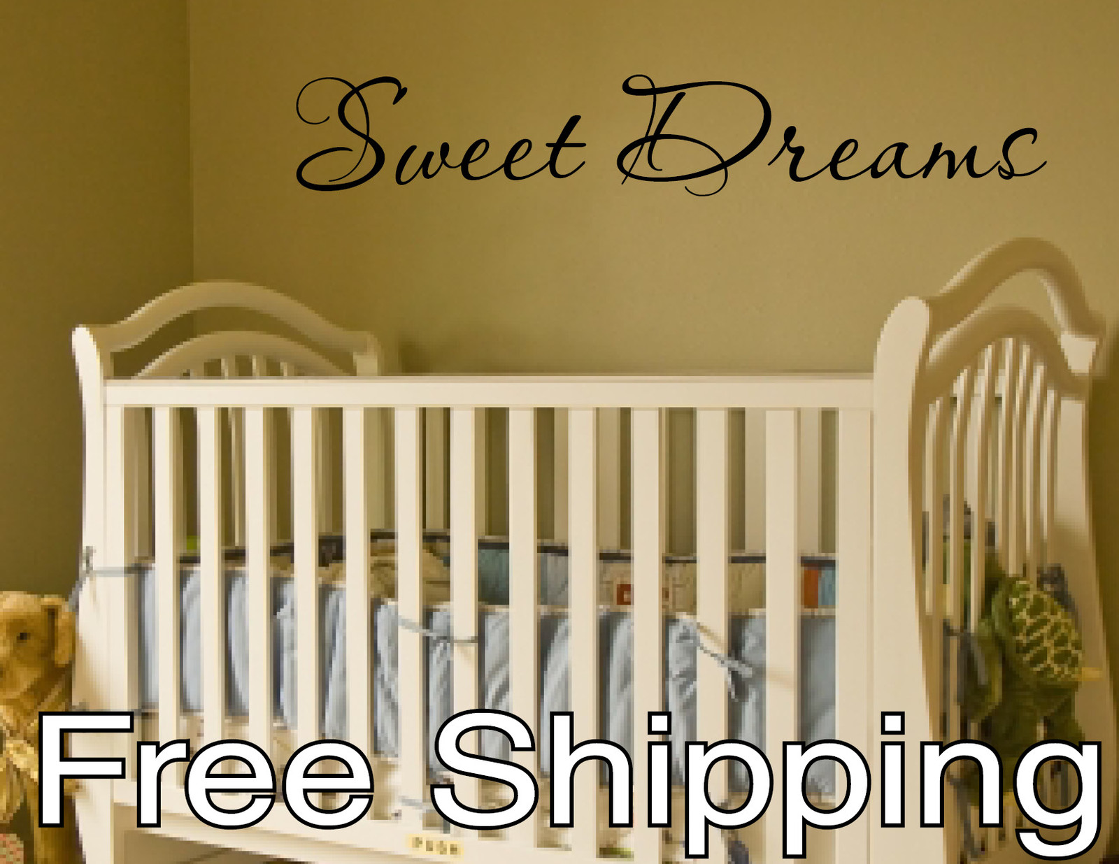 SWEET DREAMS vinyl wall sticker decal baby nursery children decor quote FREESHIP