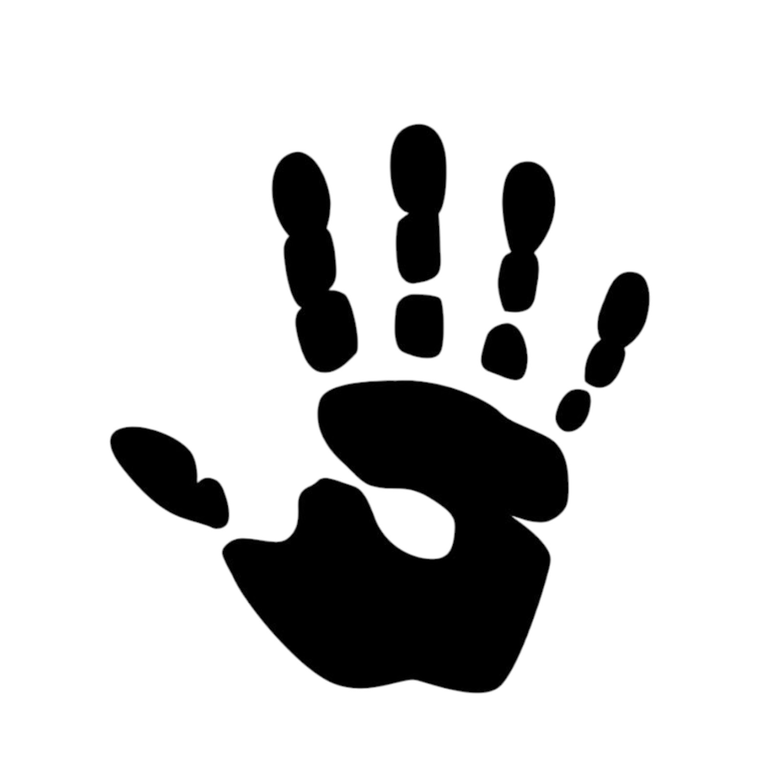 Hand Print Vinyl Decal Sticker -Multiple Colors & Sizes- FREE SHIPPING!