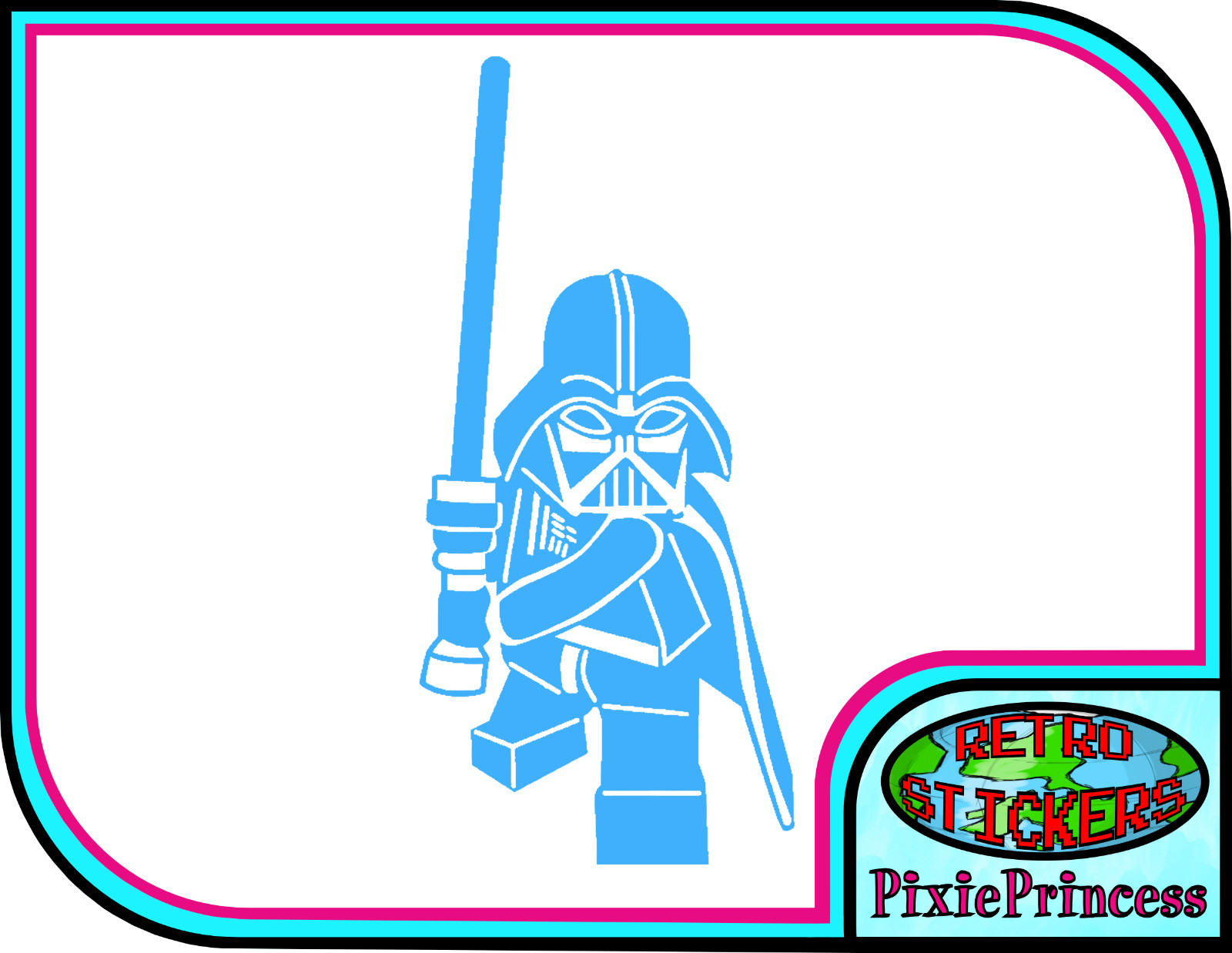 Star Wars Lego Darth Vader C Vinyl Sticker Car Bike Truck Window Wall Art Movie