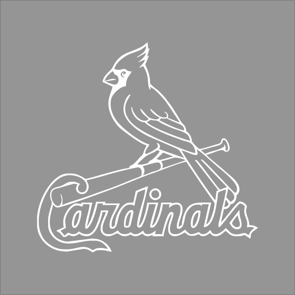 St Louis Cardinals MLB Team Logo 1 Color Vinyl Decal Sticker Car Window Wall