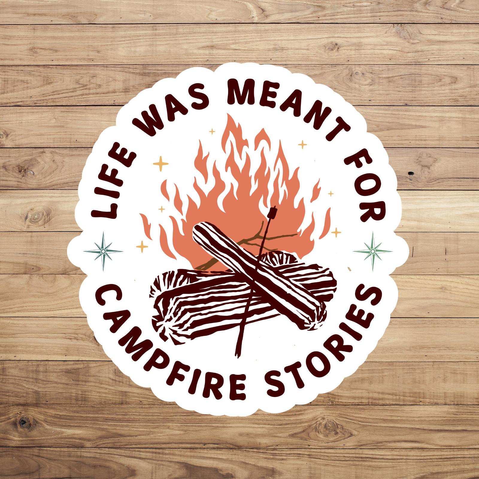 Camping sticker vinyl decal campfire life was meant for campfire stories