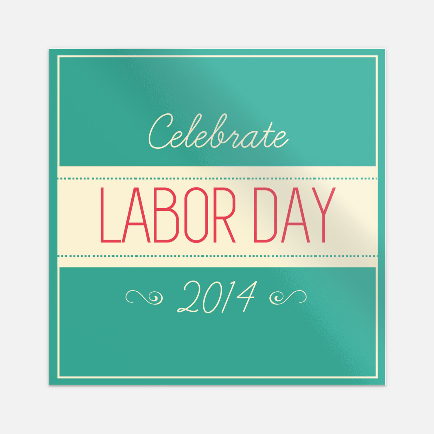Celebrate Labor Day 2014 Pink Grunge Rond Car Bumper Sticker Decal