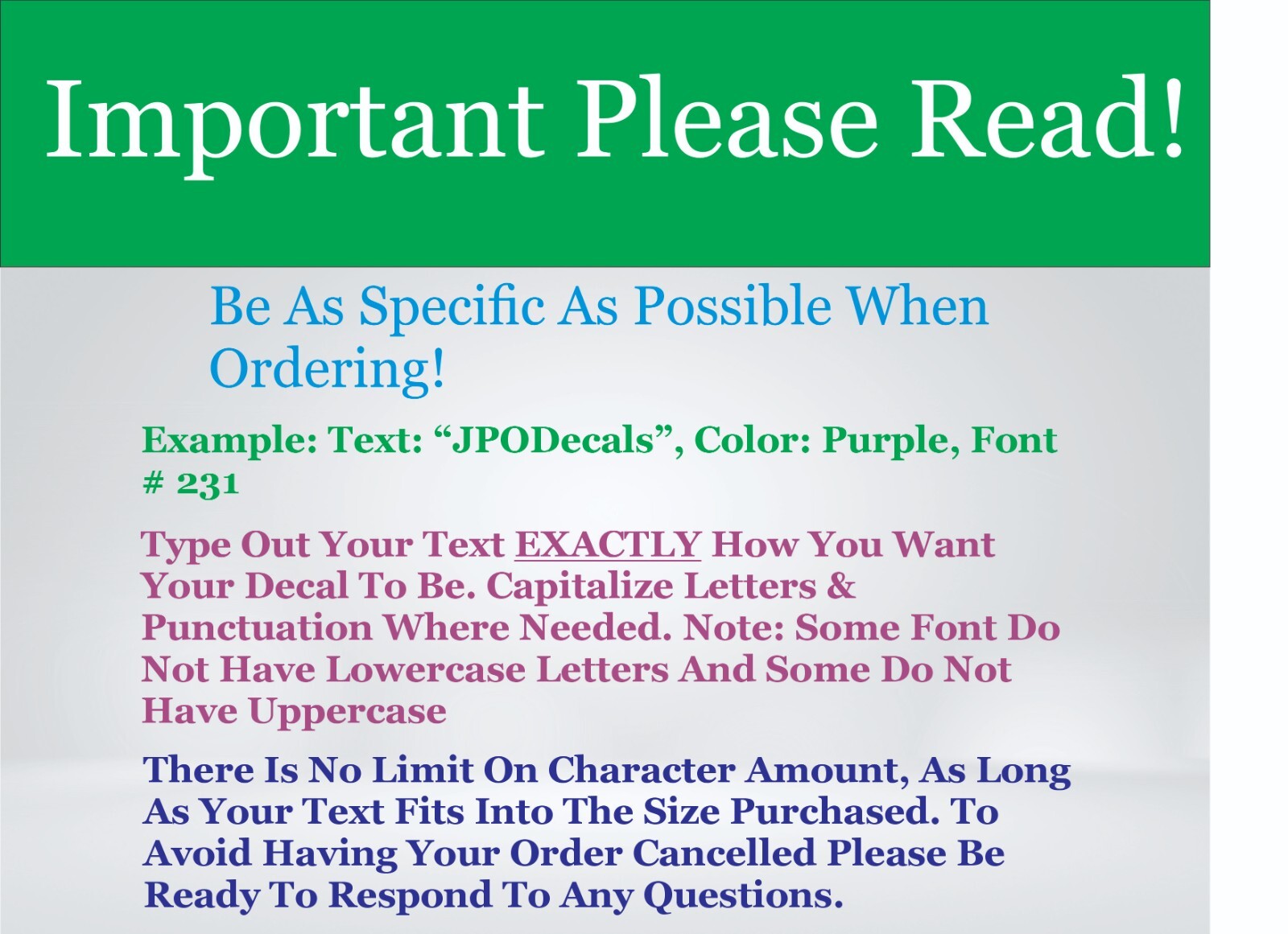 Custom Text Sticker Decals Vinyl Lettering – ANY TEXT – ANY FONT – VINYL DECALS