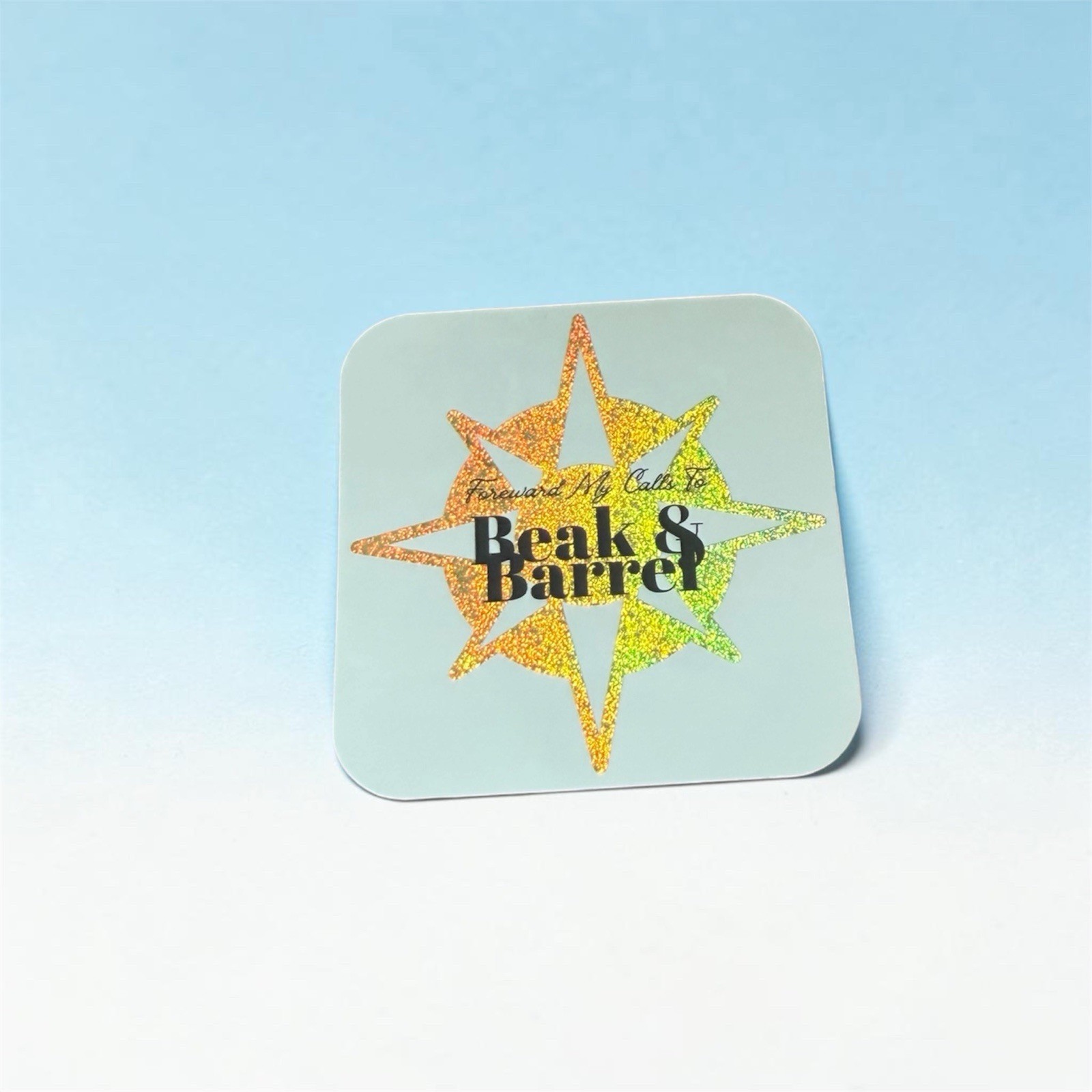 3×3 Beak & Barrel 3×3 Holographic Sticker Club Homemade FAST SHIP FREE SHIP