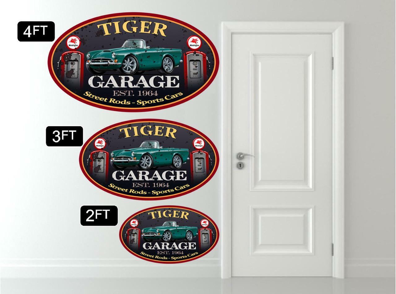 Sunbeam Tiger Sports Car Garage Sign Wall Art Graphic Sticker