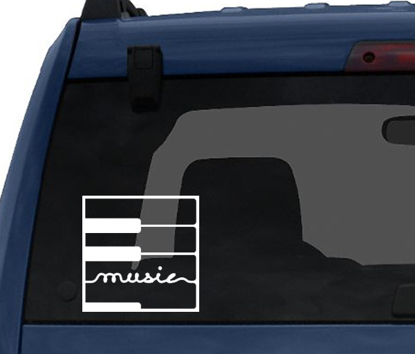 Audio #4 – Music Calligraphy Piano Midi DJ Keyboard – Car Tablet Vinyl Decal