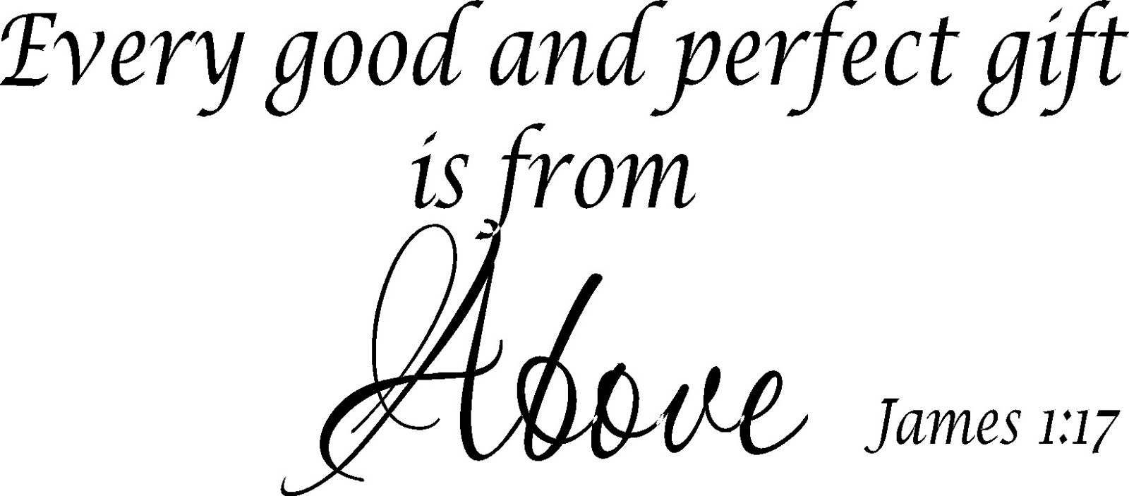 James 1:17 11 x 22 Bible Verse Vinyl Wall Decals by Scripture Wall Art