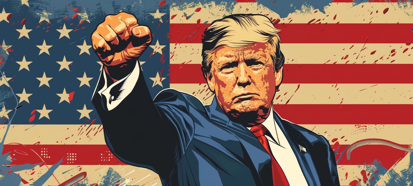 President Donald Trump Patriotic Bumper Sticker Vinyl American Flag America