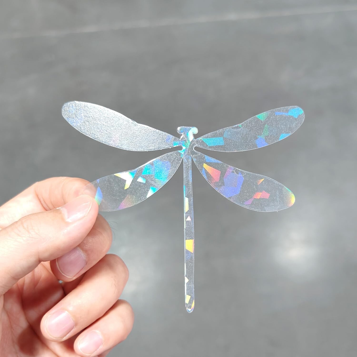 Holographic Window Decals for Bird Strikes – Glass Dragonfly, 24 Pieces