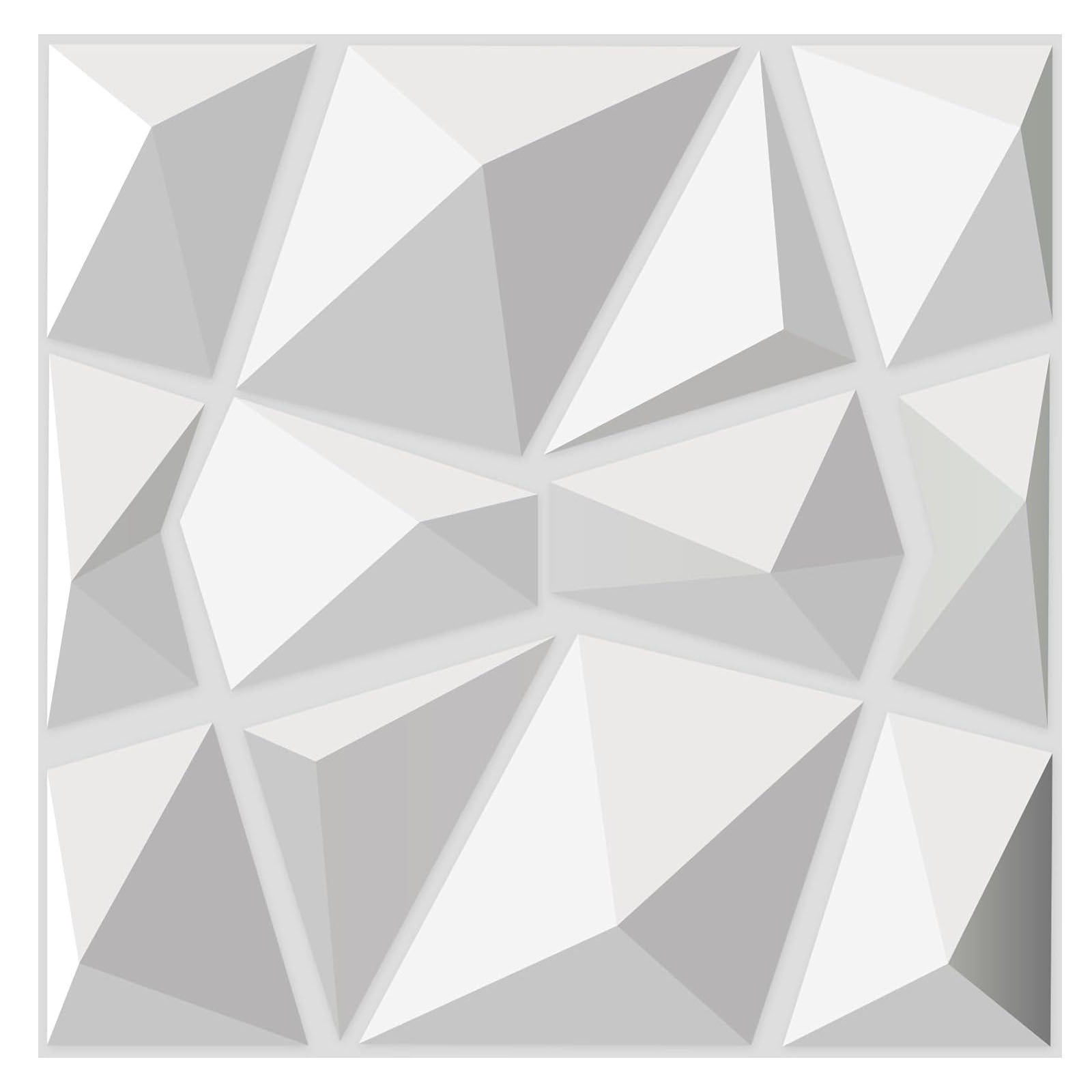 10 Tiles 3D Wall Panels 12×12 PVC Textured Accent Wall Diamond Design Wall Decor