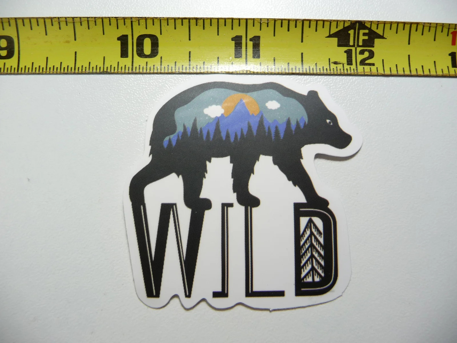 BEAR WILD TREE SMALL STICKER DECAL HIKING CAMPING WOODS NATURE HIKE