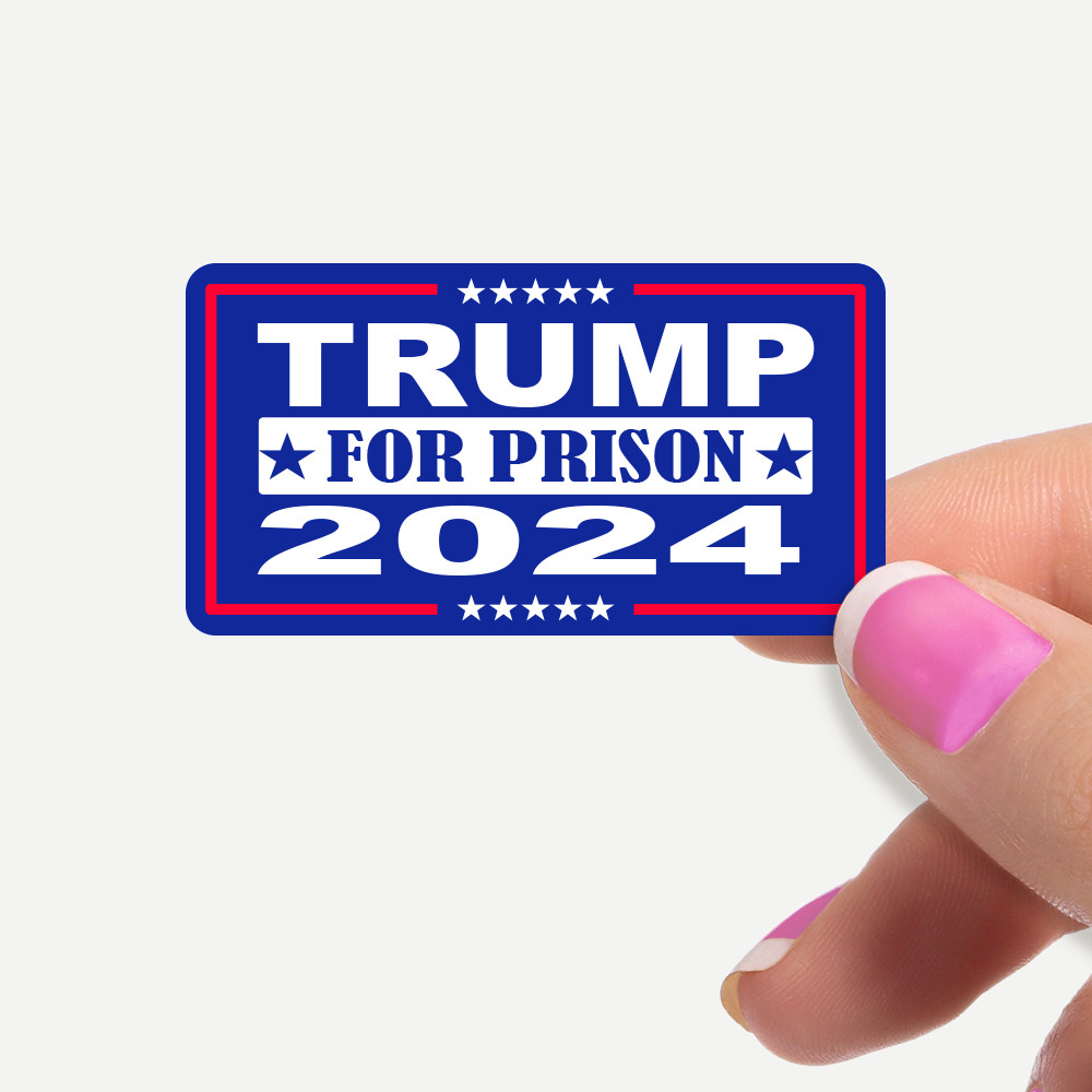 Trump For Prison 2024 Bulk 12 Stickers Per Sheet Pack – Anti Trump