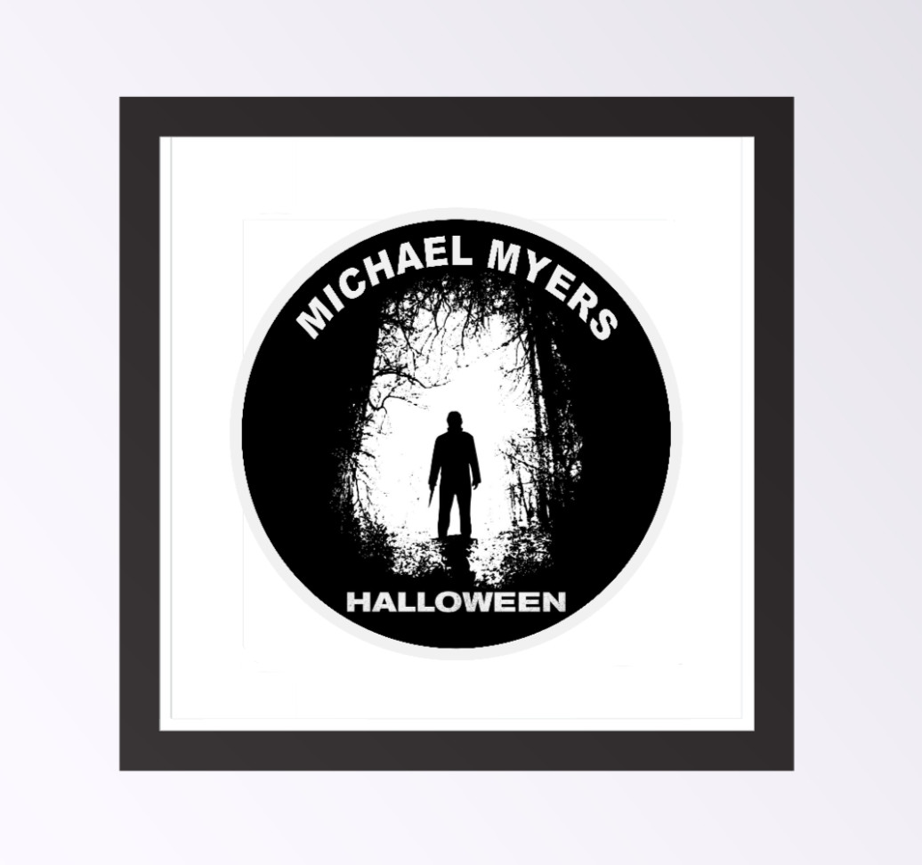 Halloween – Movie B/W – 4" Decal Handmade Auto Laptop Home Decoration Jar Bag 26