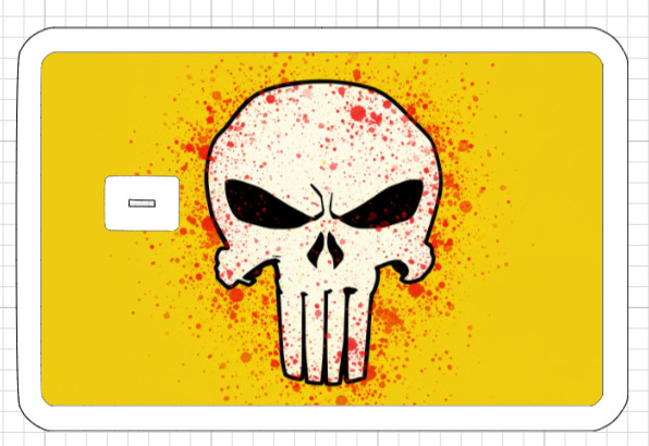 The Punisher ATM Debit Credit Card Skin Sticker Comic Book Comics Movies Patriot