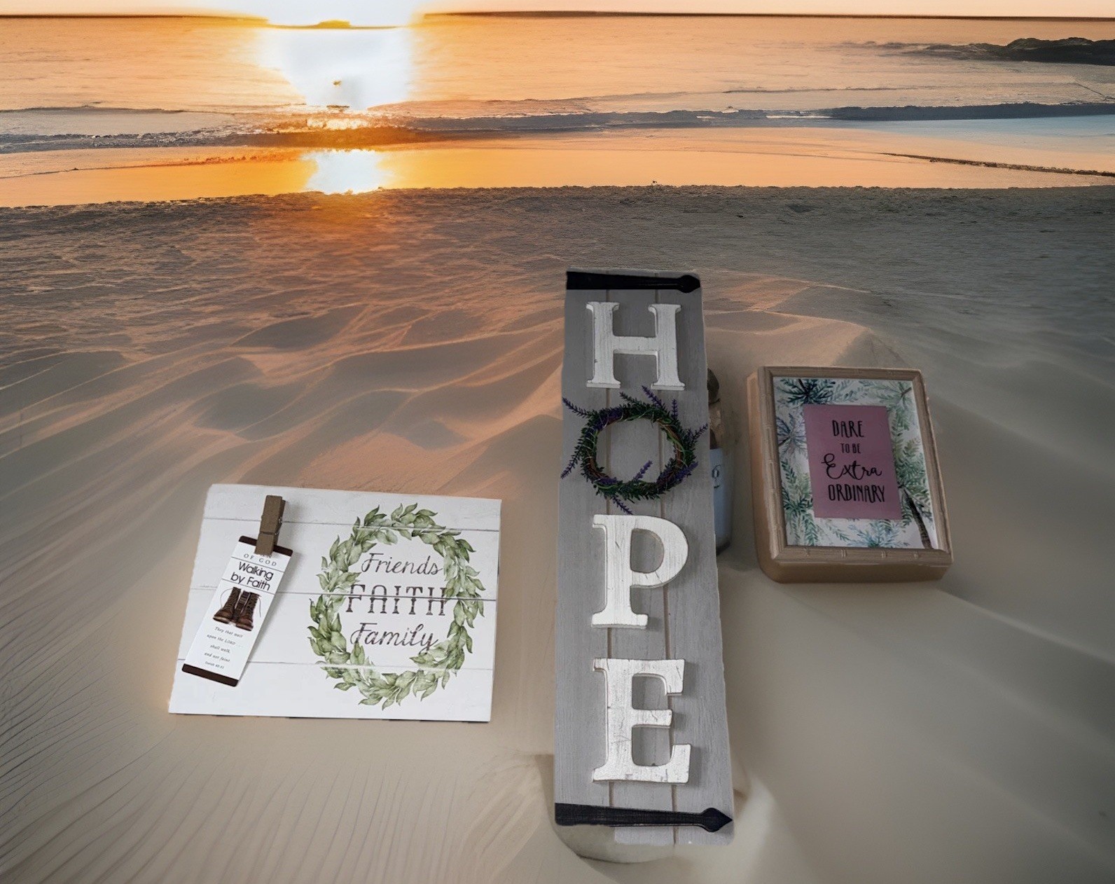 3 pieces Motivational phrases and elegant, calming decor for a modern, contempor