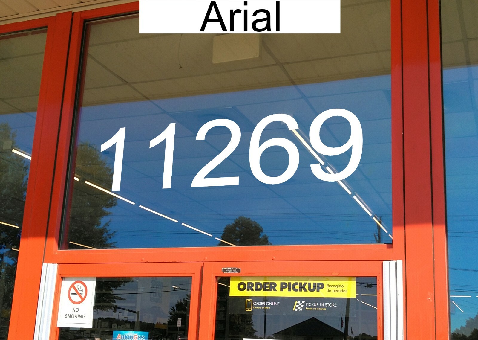 Storefront Address Numbers 4-15" Tall – Office Store Window Custom Vinyl Decal