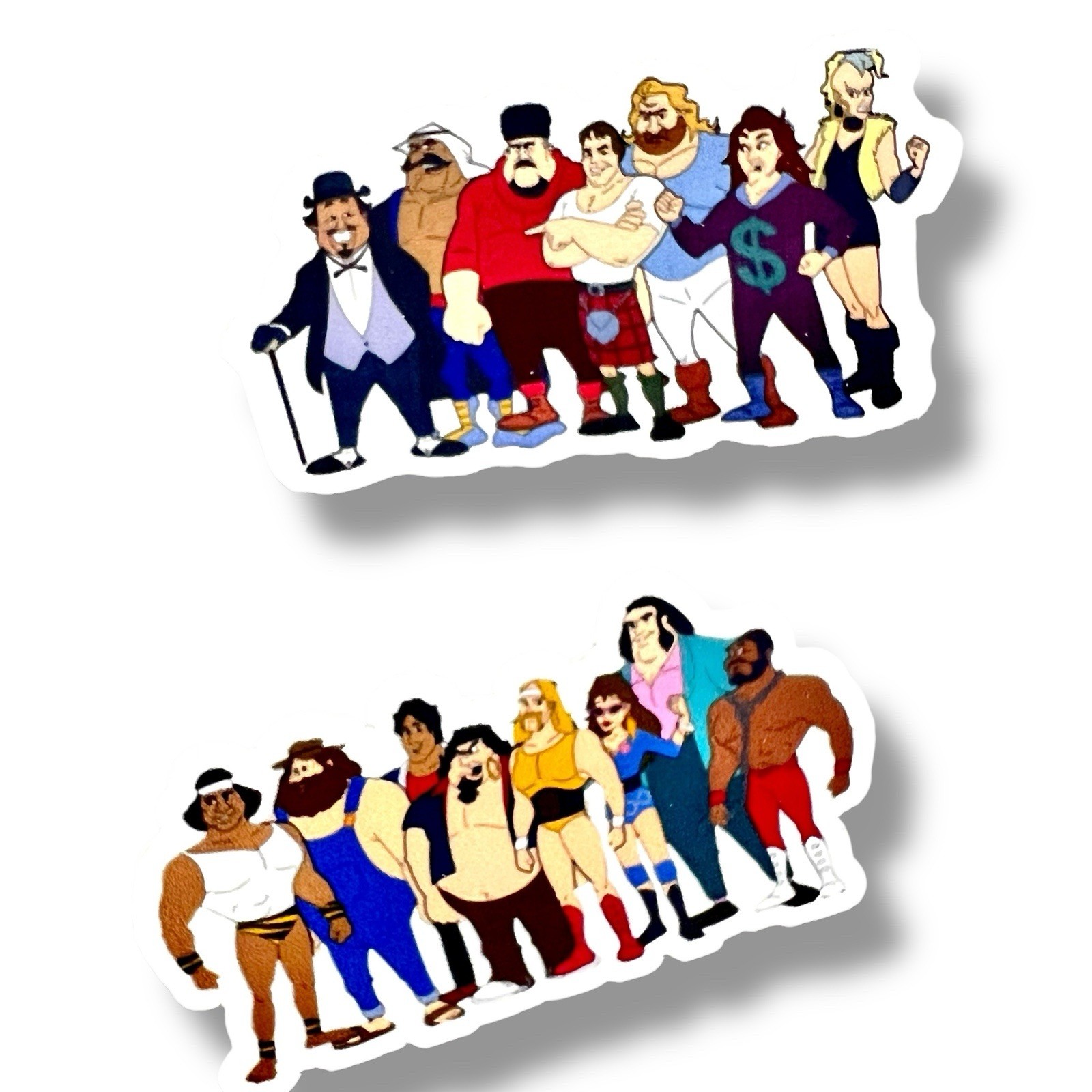 Hulk Hogan's Rock 'n' Wrestling Saturday Morning Cartoon Matte Sticker 5 pack