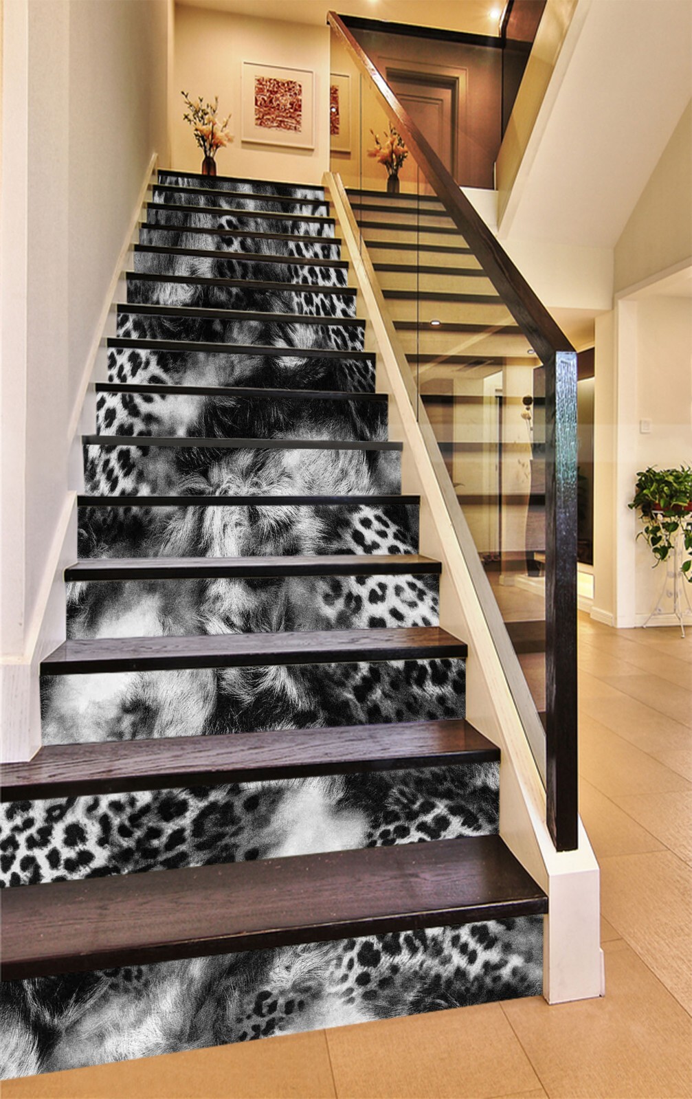 3D Leopard Print 476 Stair Risers Decoration Photo Mural Vinyl Decal Wallpaper