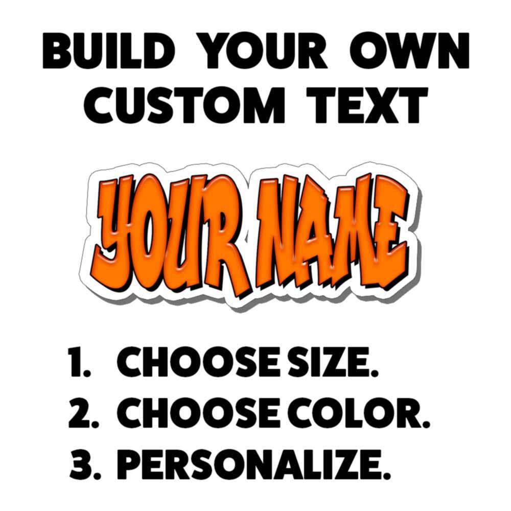 Custom Personalized Vinyl Graffiti Name Decal Sticker Car WHITE or YOUR CHOICE