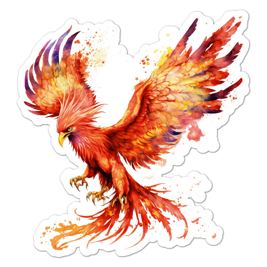 Phoenix Mythology, Vinyl Decal Sticker, Indoor Outdoor, 3 Sizes, #9325