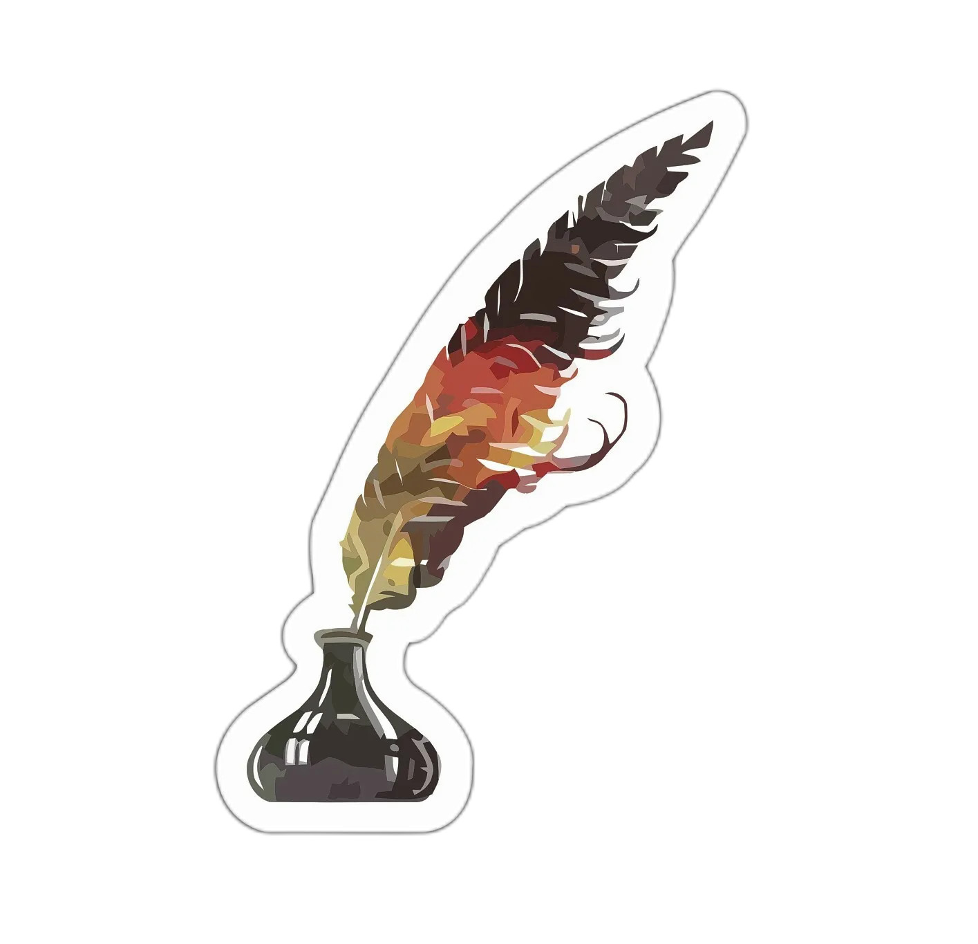 Quill and Ink Sticker Decal