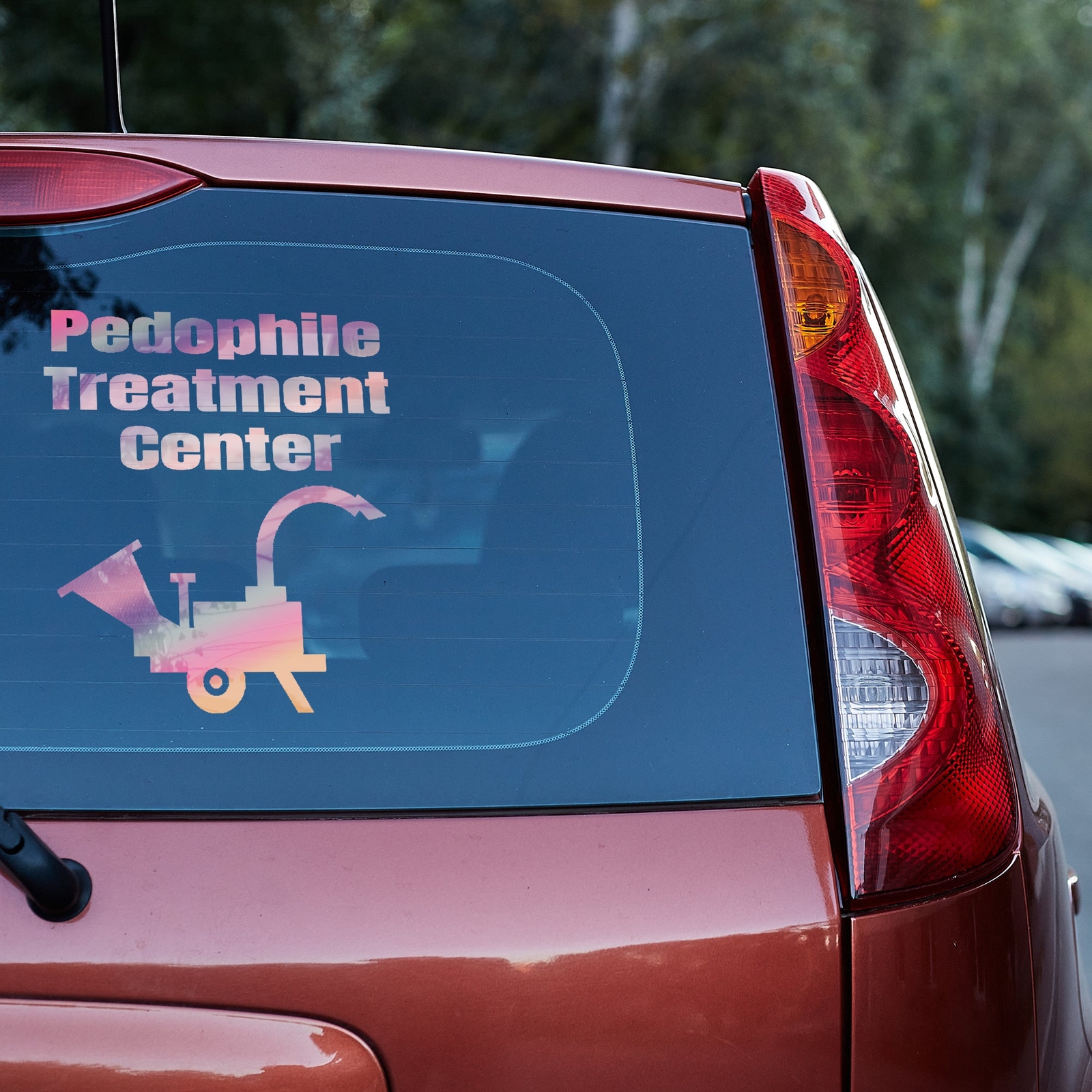 Pedophile Treatment Center vinyl decal