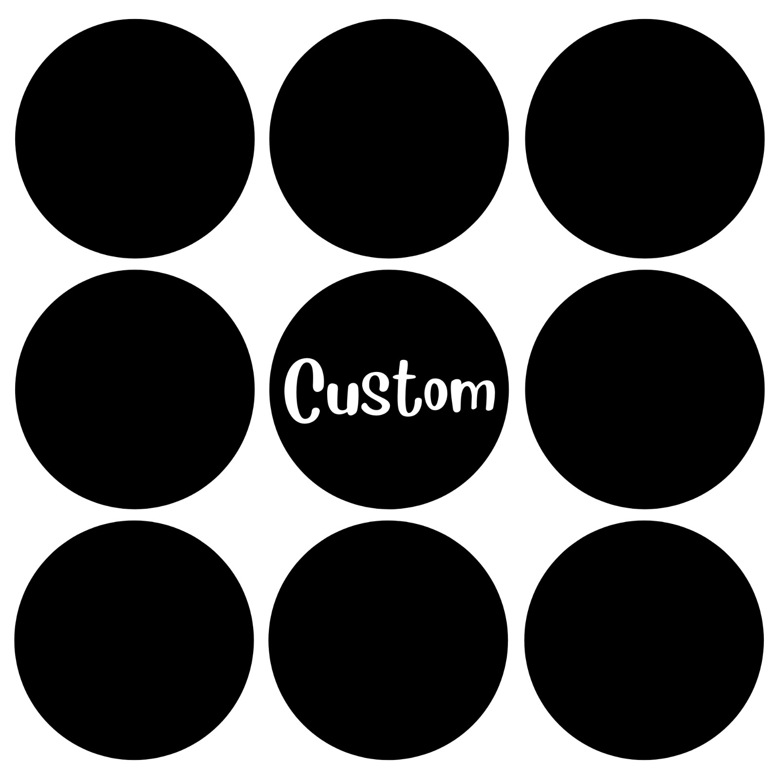 9 x Pantry Labels – Custom – For Large Jars – 8.5 x 8.5cm