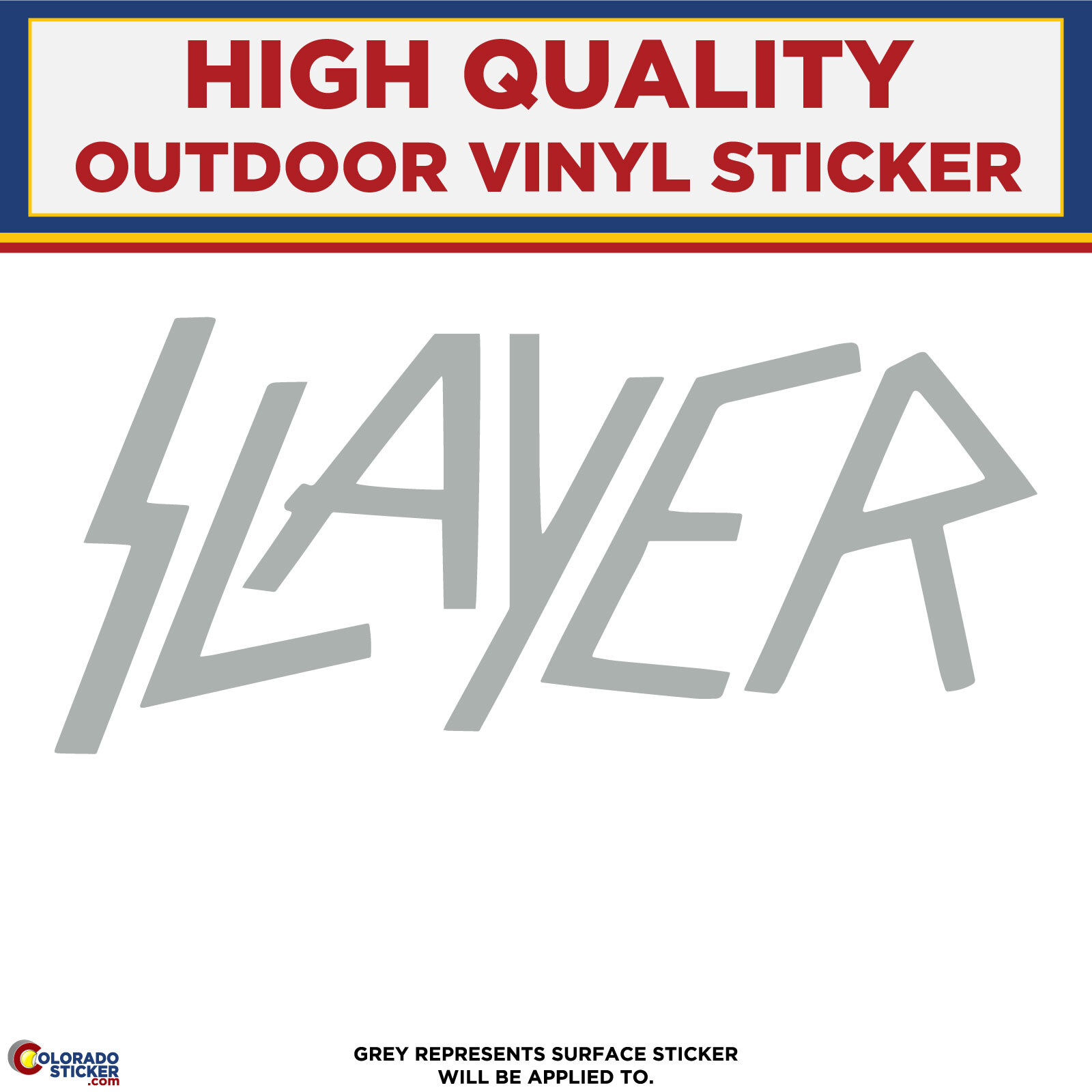 Slayer Text, Die Cut High Quality Vinyl Stickers