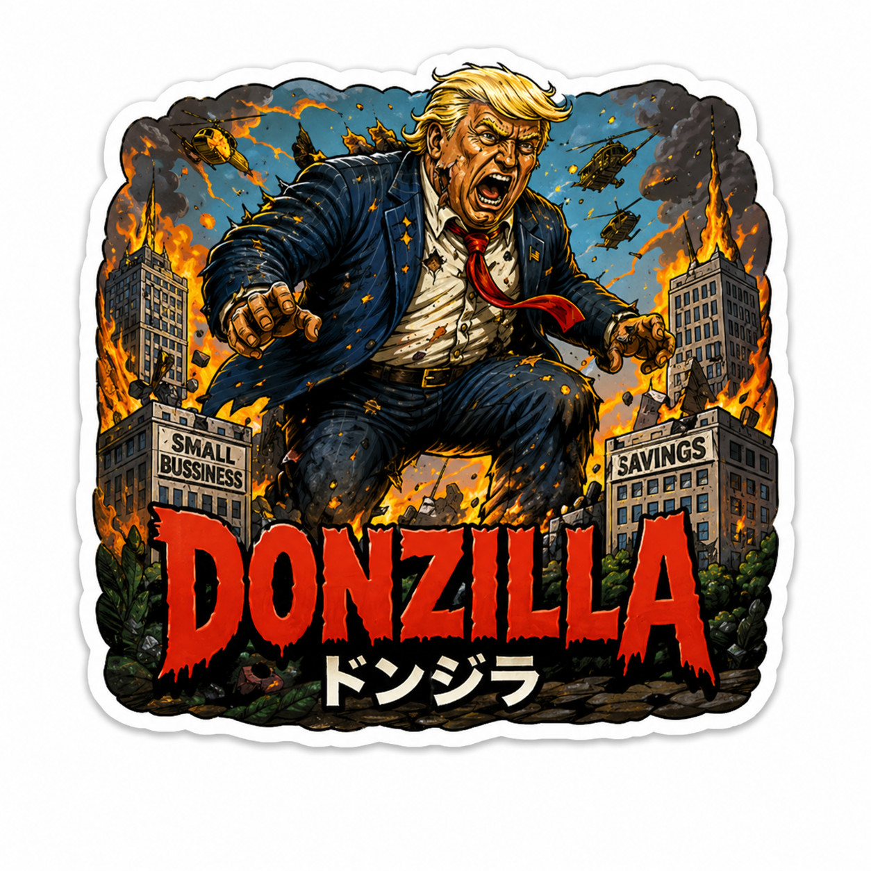 Funny Political Meme Sticker Pack (11 Designs) – Glossy 2” Stickers – Dark Humor