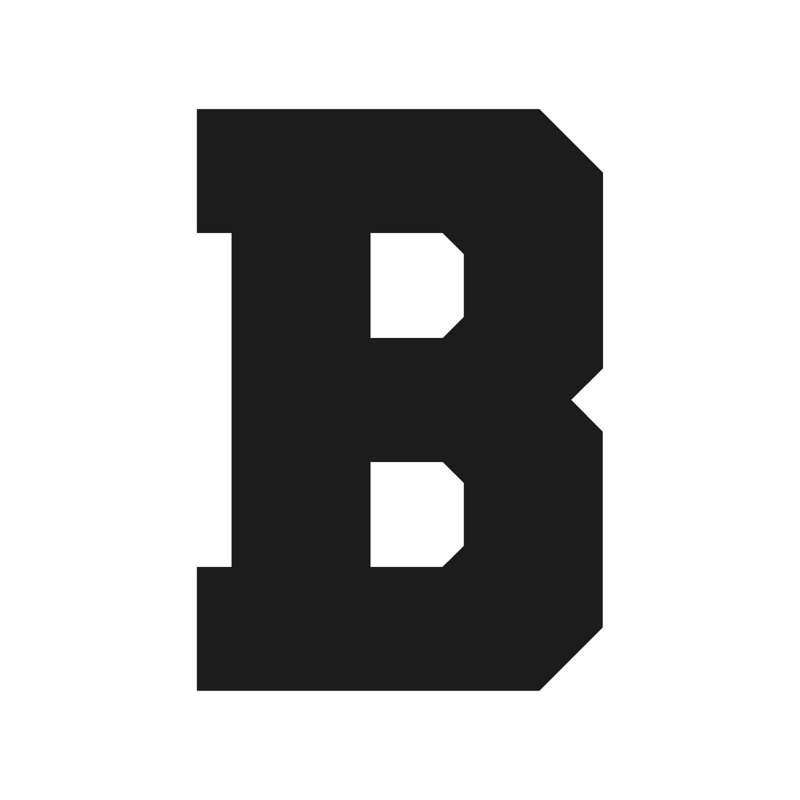 Letter B Varsity font Vinyl decal bold sports font Sticker