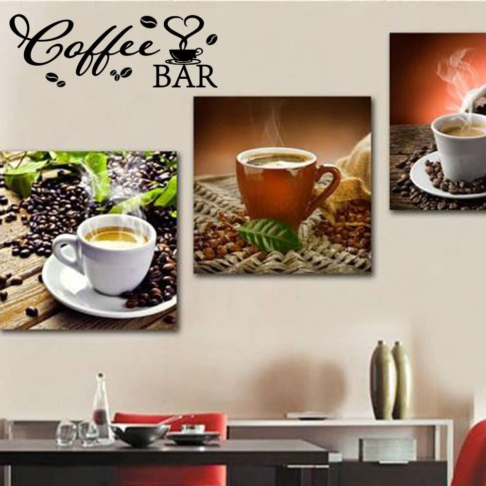 Coffee Bar Rustic Metal Sign Hanging Wall Decor for Home Kitchen Cafe