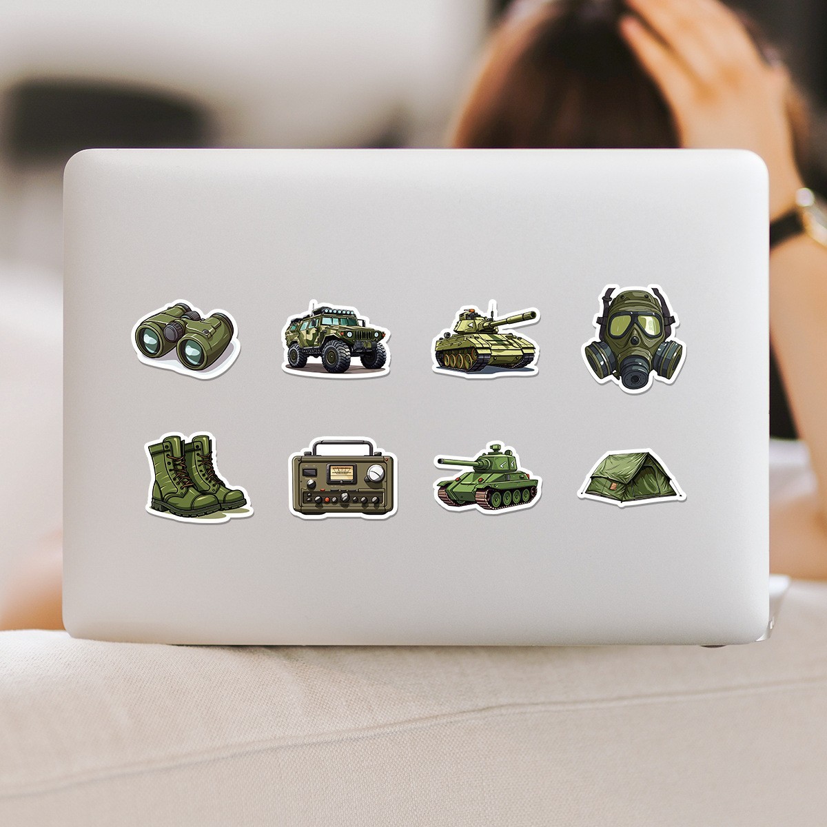 50pcs Waterproof Vinyl Stickers US Army Military Buff Car Luggage Phone Laptop