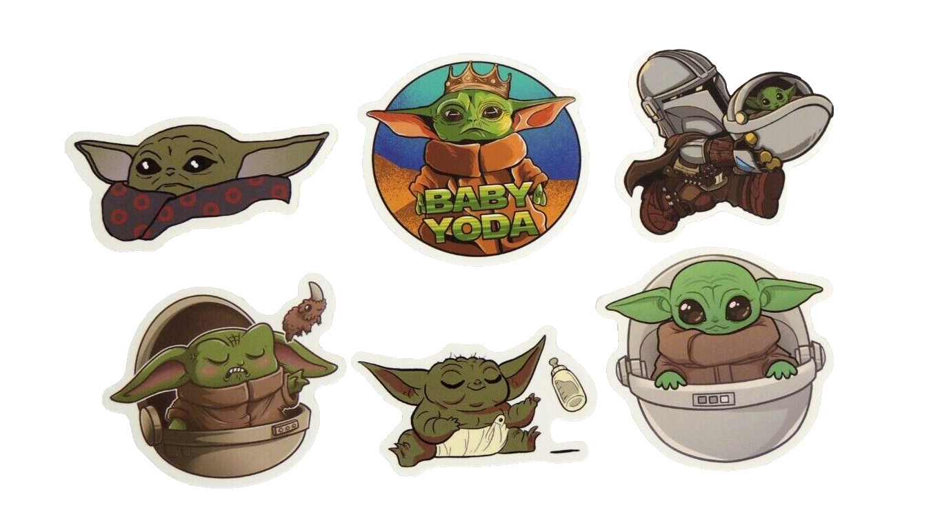 Baby Yoda Sticker Lot Grogu Mandalorian Star Wars Cute!