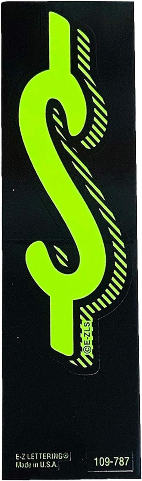 Vinyl Decals for Cars Chartreuse Large Number Stickers Windshield Pricing Number