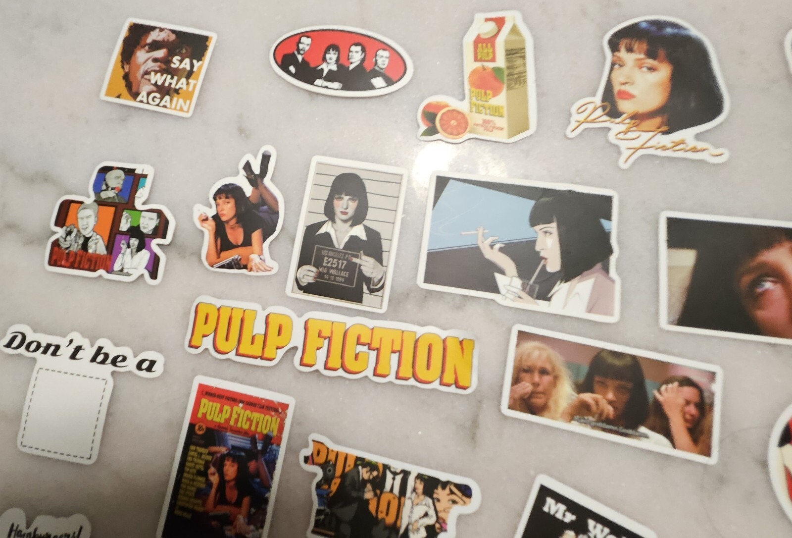 Lot Of 50 Collection Pulp Fiction 4" Tall Vinyl Decal Sticker BOGO