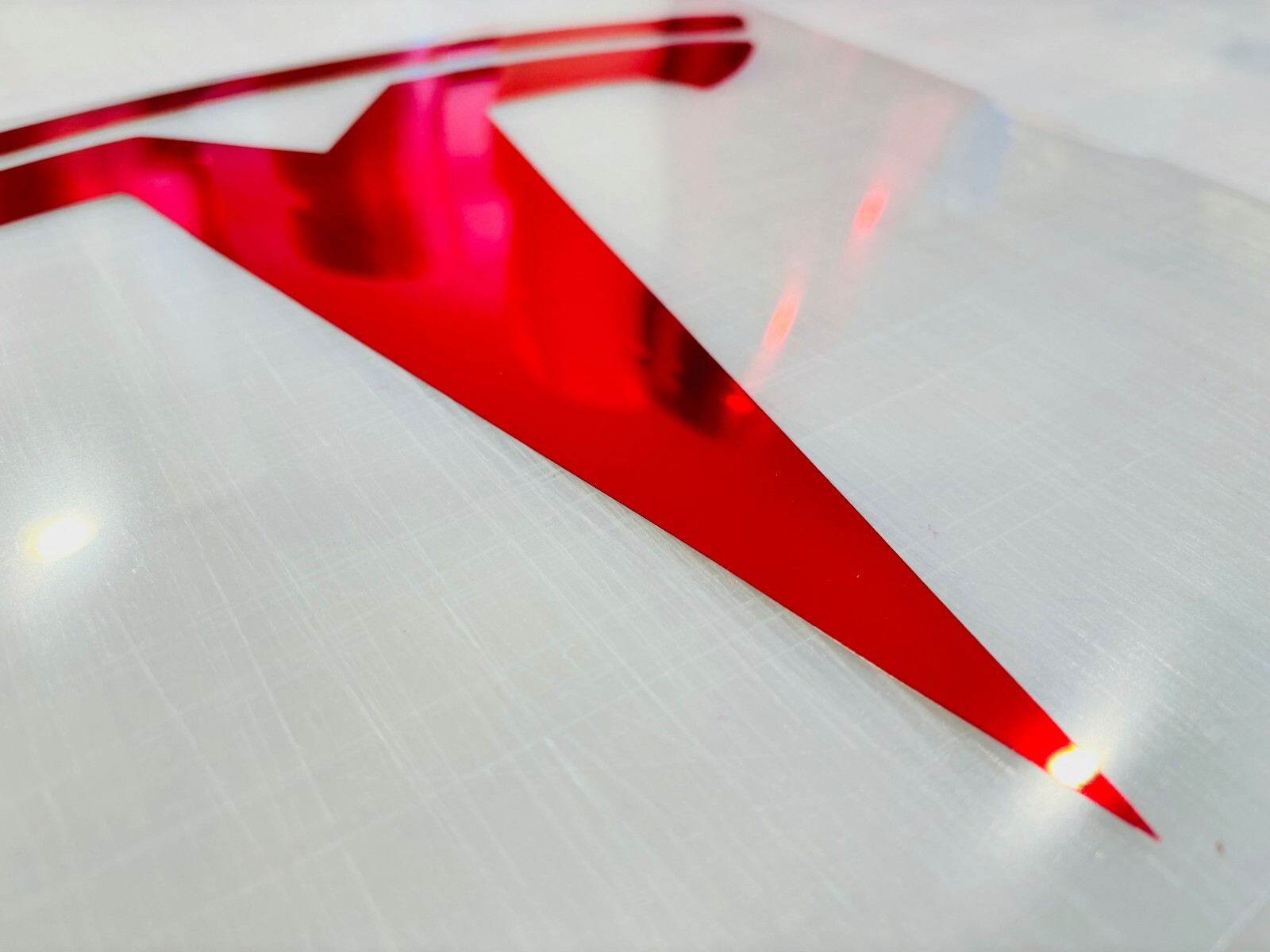 TESLA Vinyl Decal Many Sizes Gorgeous Mirror Rose Red FREE Ship