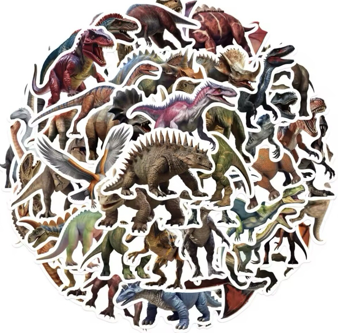 Jurassic Dinosaur Stickers 50pk Mix Fun Dino Style Matte Stickers FREE SHIPPING