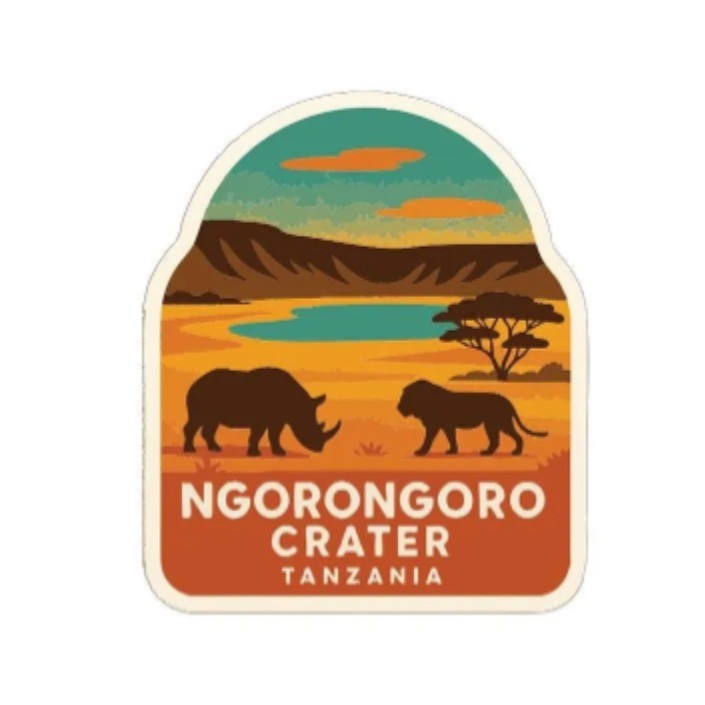 Ngorongoro Crater Tanzania Iron On Heat Transfer Vinyl HTV Die-Cut Symbolic