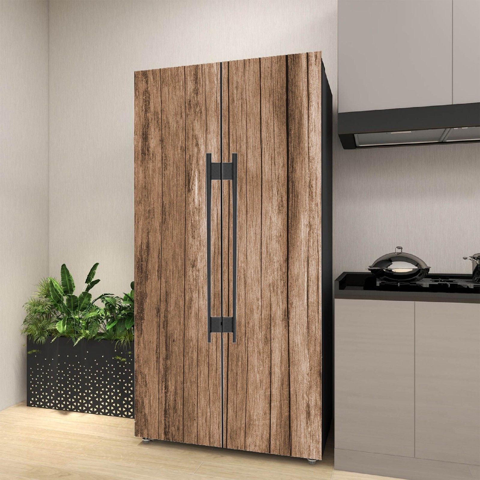 Premium Fridge Wrap Vinyl Decal Water Resistant