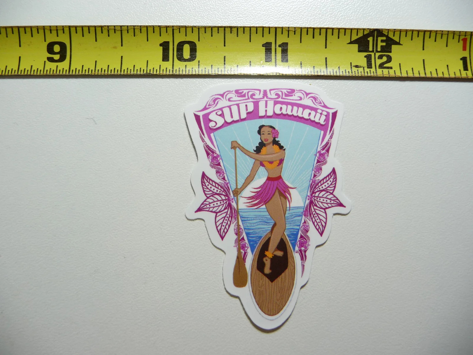 HAWAII SUP STAND UP PADDLE BOARD WOMAN SMALL STICKER DECAL VACATION TRIP