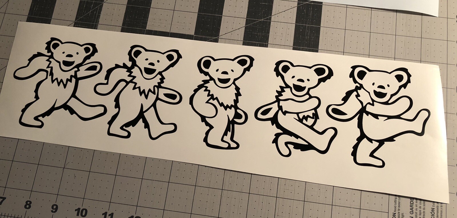 Vinyl Decal for Window – Grateful Dead, Dancing Bears (5)